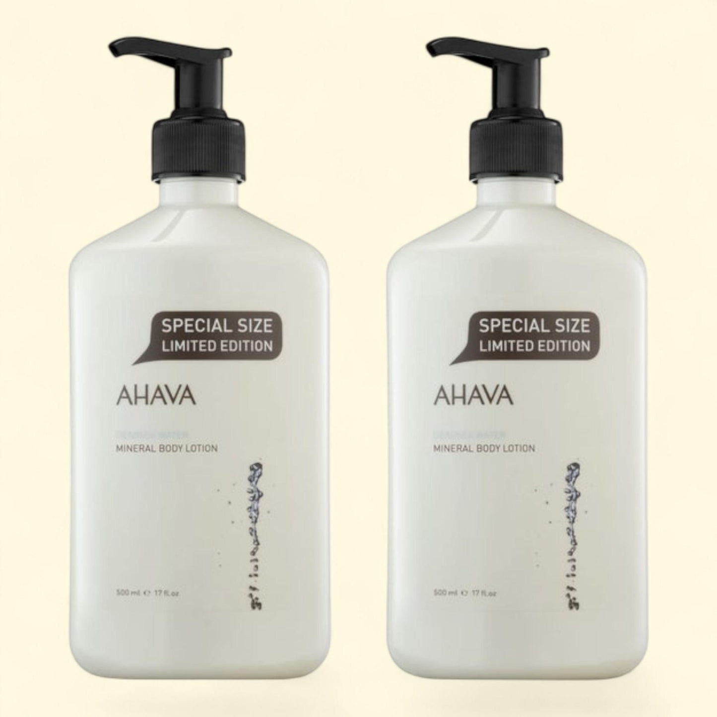 AHAVA Mineral Body Lotion, 17 fl oz, 2-pack — authentic US product shipped worldwide by Treatspree