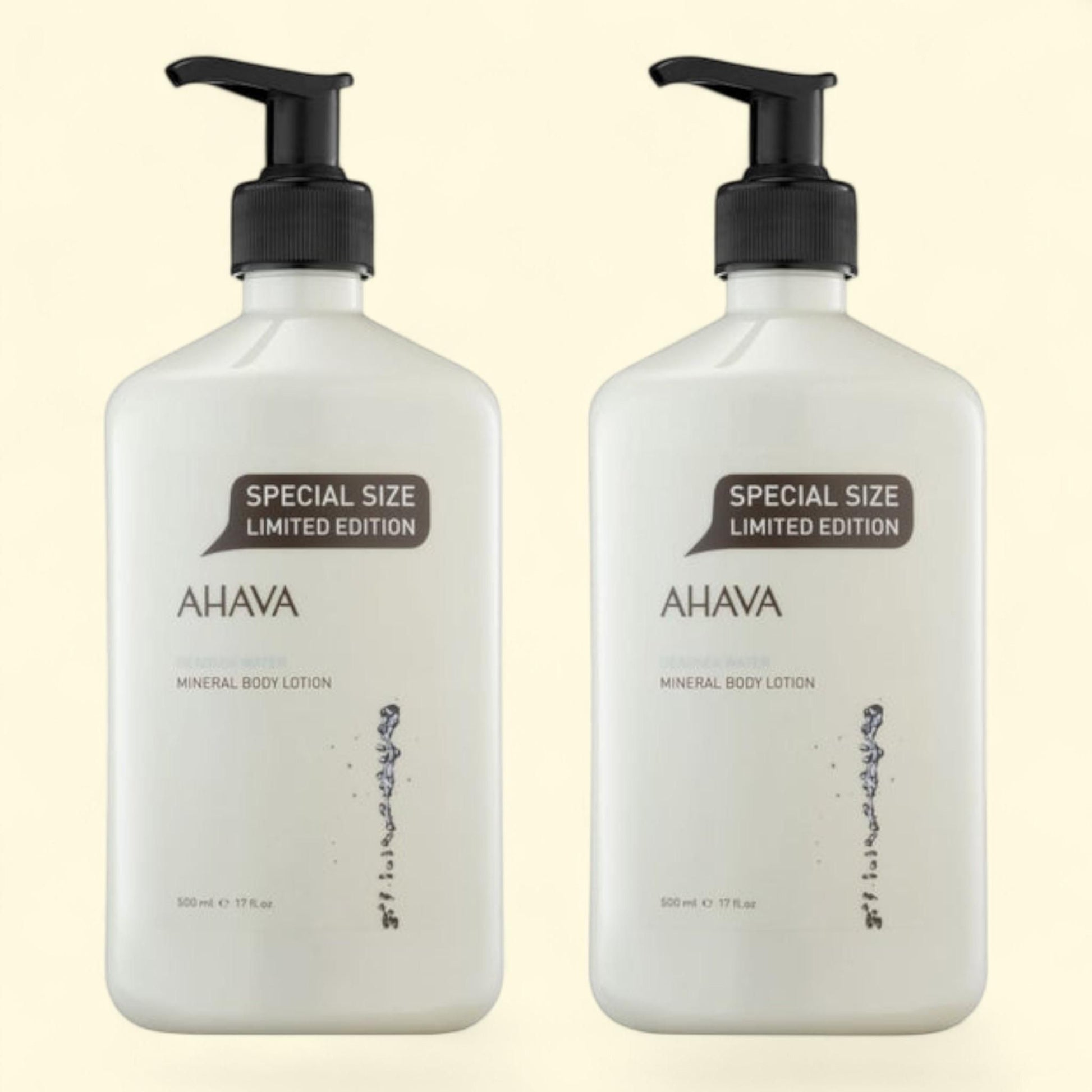 AHAVA Mineral Body Lotion, 17 fl oz, 2-pack — authentic US product shipped worldwide by Treatspree