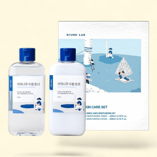 Round Lab for Men Birch Juice Toner & Birch Lotion, 6.76 fl oz Set