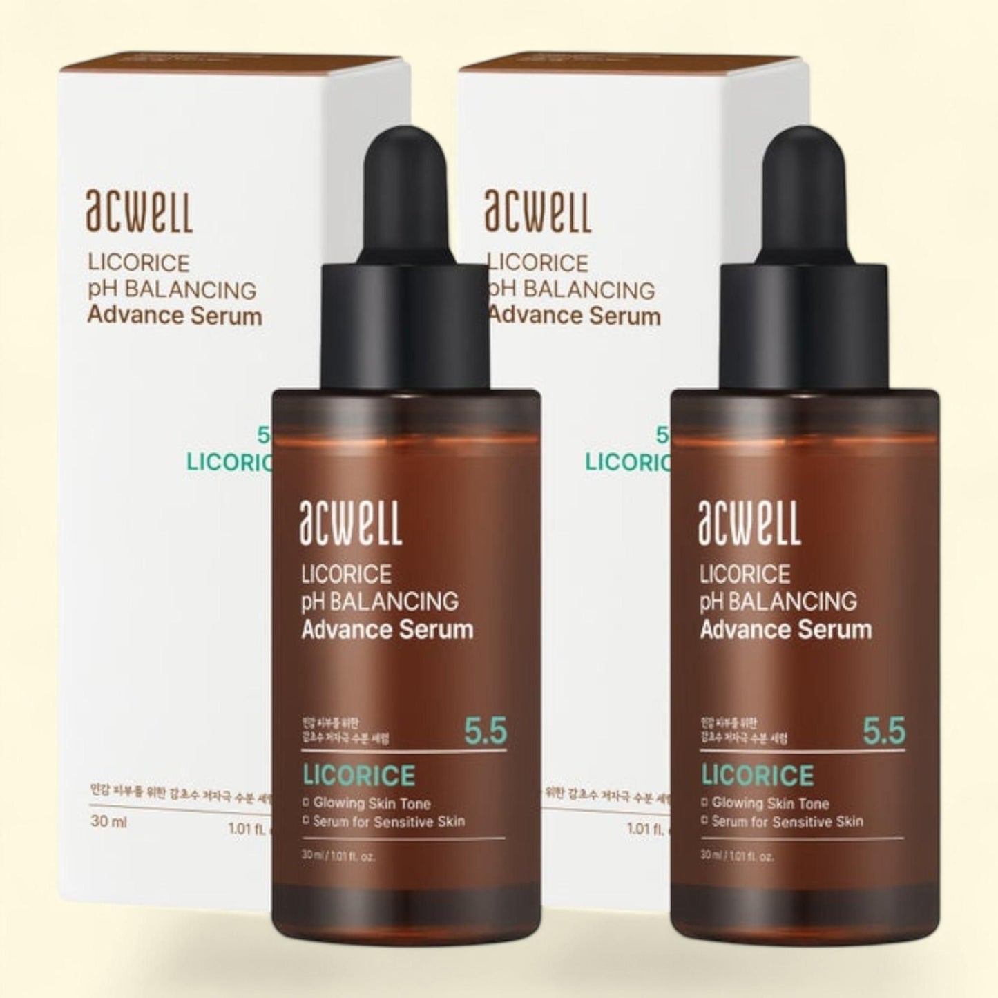 ACWELL Licorice pH Balancing Advance Serum, 1.01 fl oz, 2-pack