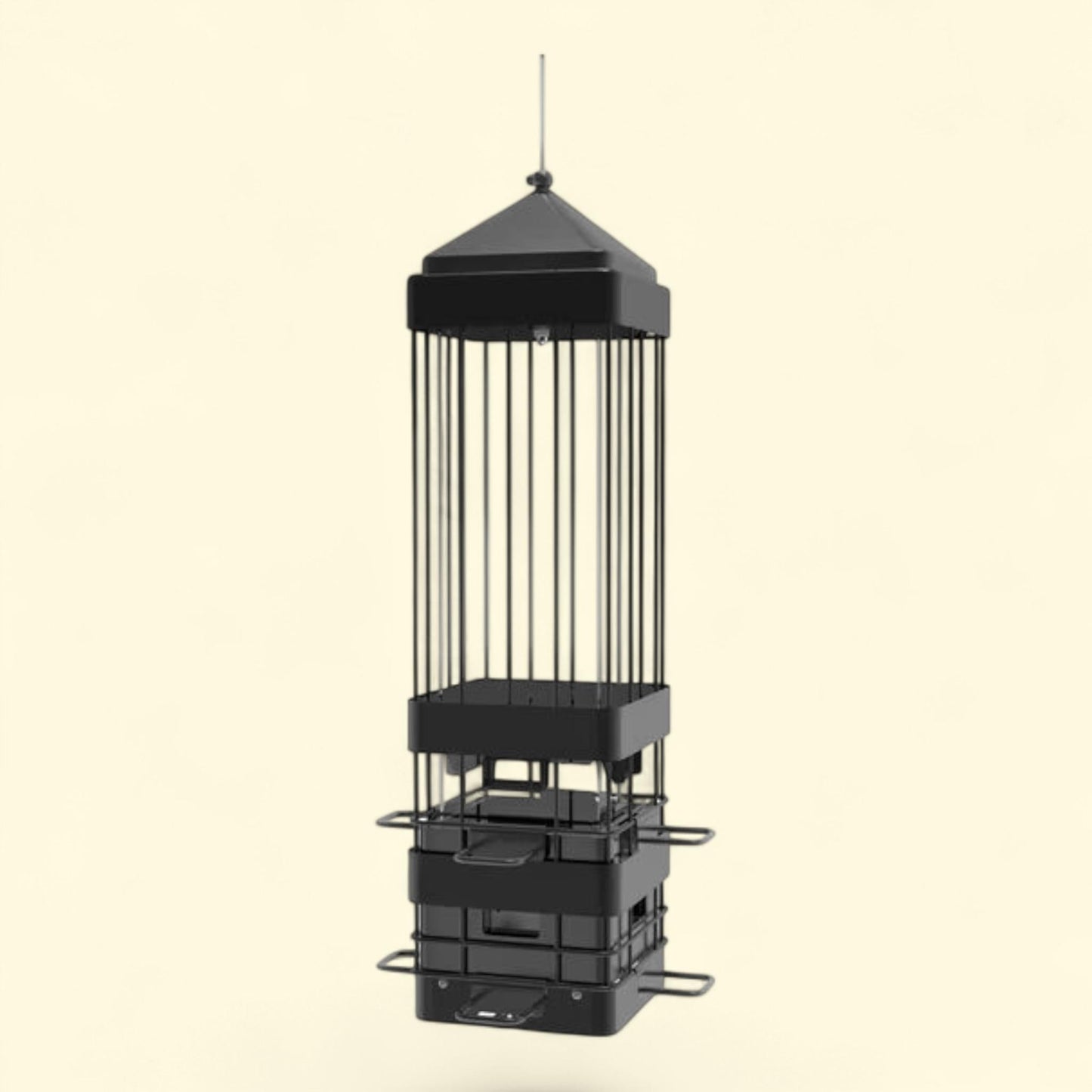 Squirrel Shield Advantage Cage Feeder 3.2QT, Black