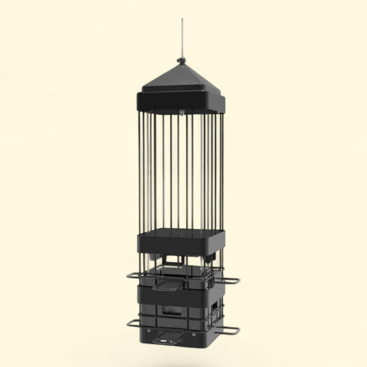 Squirrel Shield Advantage Cage Feeder 3.2QT, Black