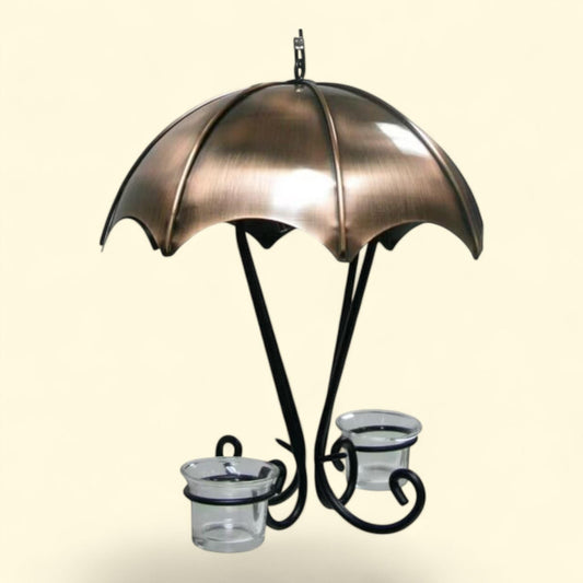 Mangeoire à oiseaux Woodlink Oriole, en métal, cuivre brossé, à suspendre, décorative, pour l'extérieur, 56 g