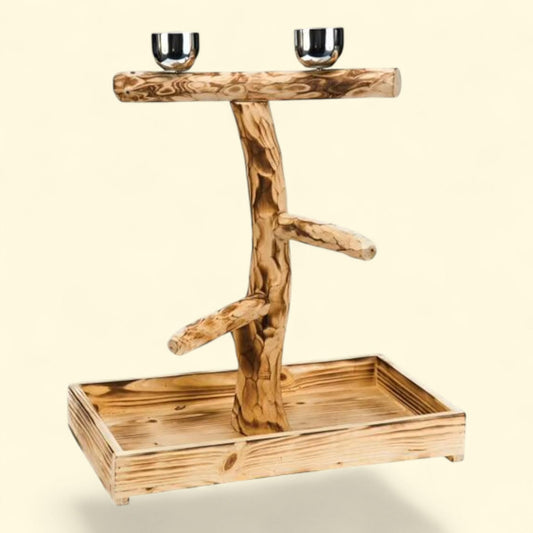 Perchoir en bois naturel Penn-Plax Bird-Life, grand modèle, hauteur 48 cm, marron