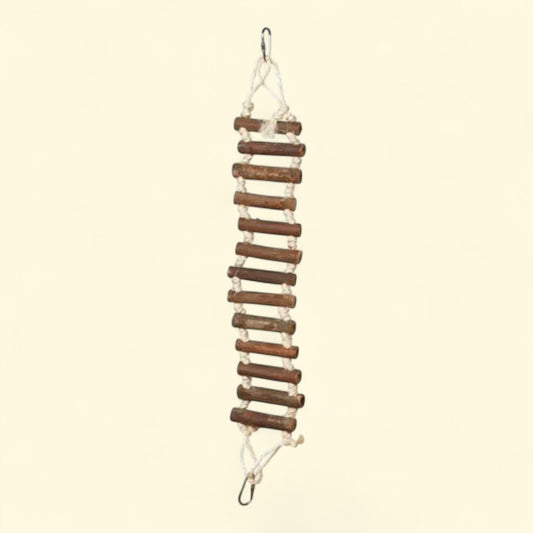 Prevue Pet Products Rope Ladder Bird Toy, Natural Wood, Handmade, 1 count