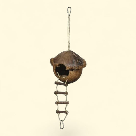 Prevue Pet Products Naturals Island Hideaway Coconut Shell Bird Toy, 1 lb