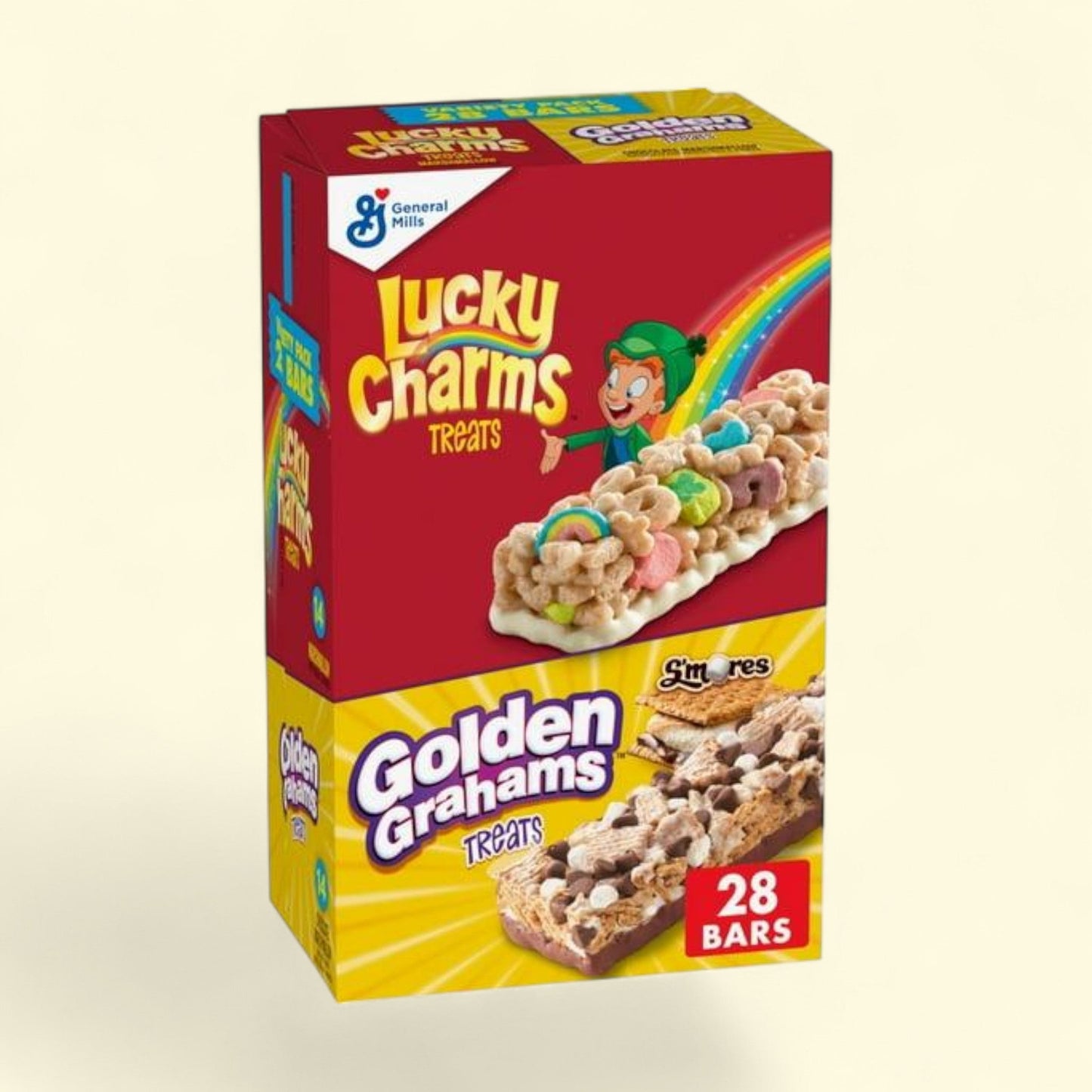 Lucky Charms S'mores Cereal Treat Bars, 28 Ct, 26.7 oz, Variety Pack