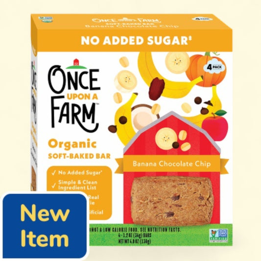 Once Upon a Farm, Banana Chocolate Chip Soft-Baked Bars, 4 bars