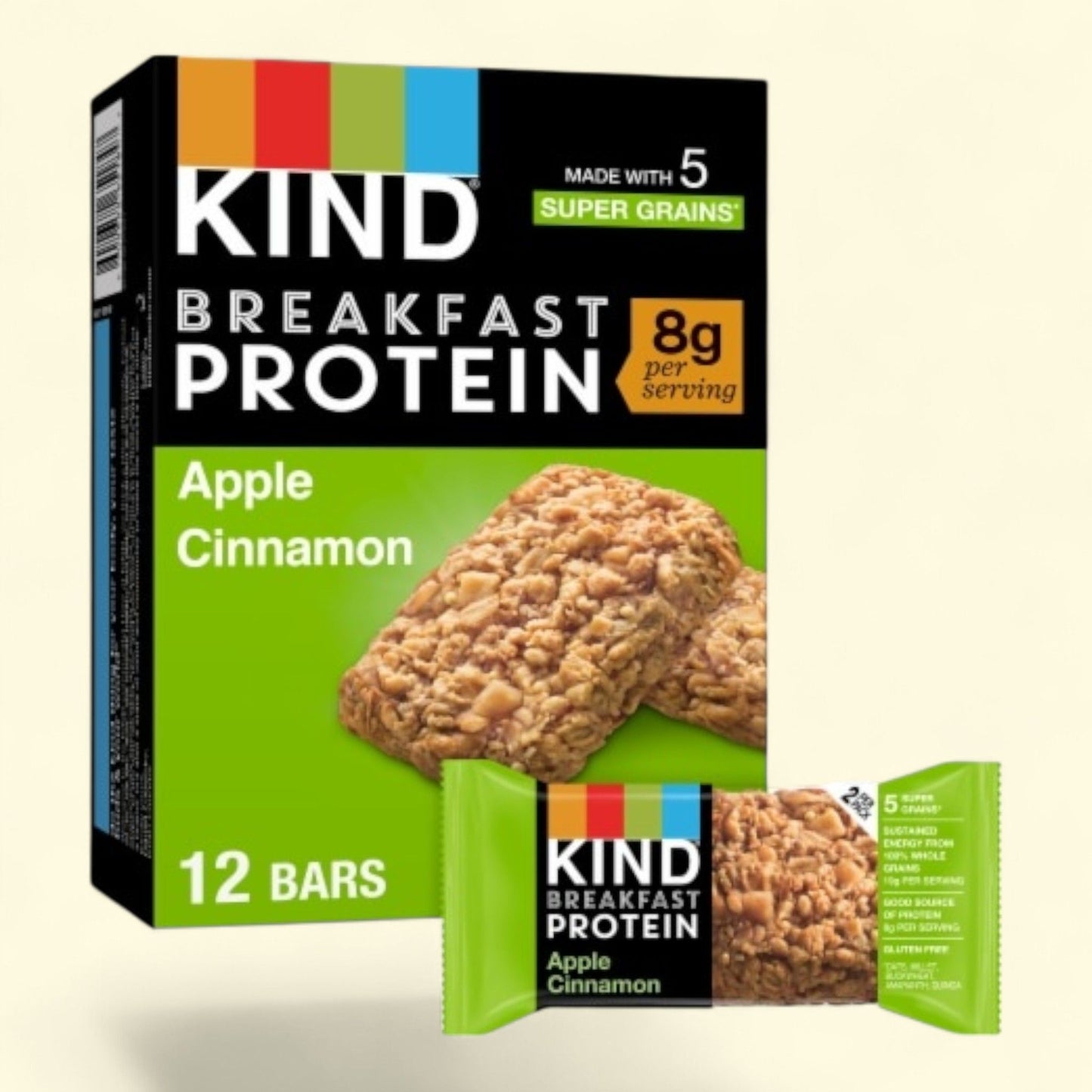 KIND Breakfast Apple Cinnamon Protein Bars, 4 pack