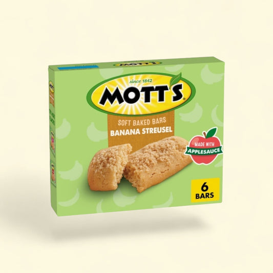 Mott's Banana Streusel Soft Baked Bars, 6 bars — authentic US product shipped worldwide by Treatspree