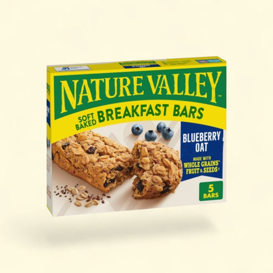 Nature Valley Blueberry Oat Soft Baked Breakfast Bars, 1.83 oz, 5 c... — authentic US product shipped worldwide by Treatspree