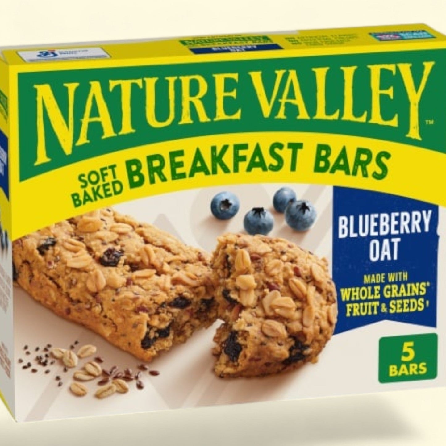 Nature Valley Blueberry Oat Soft Baked Breakfast Bars, 1.83 oz, 5 count