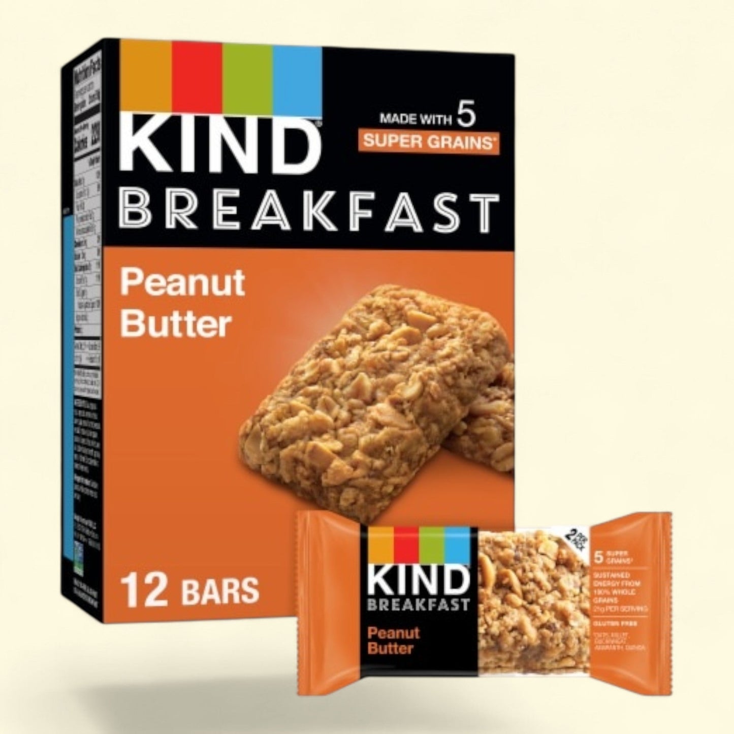 KIND Peanut Butter Breakfast Bars, 12 bars