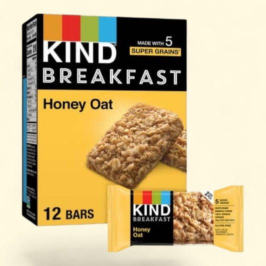 KIND Breakfast Bars, Honey Oat, 12 oz, 6 count