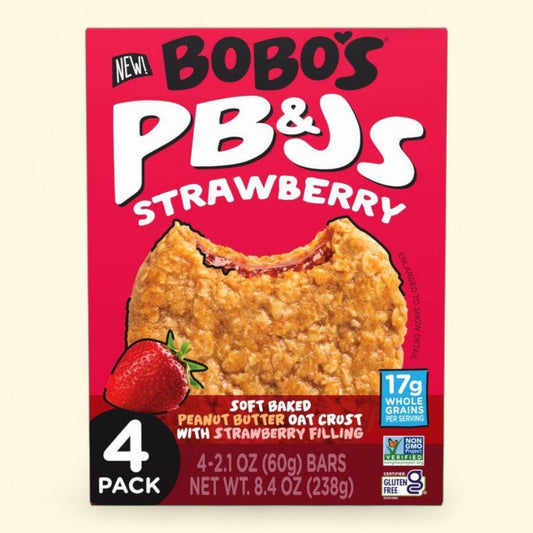Bobo's PB&Js Strawberry Oat Bars, 8.4oz/4ct