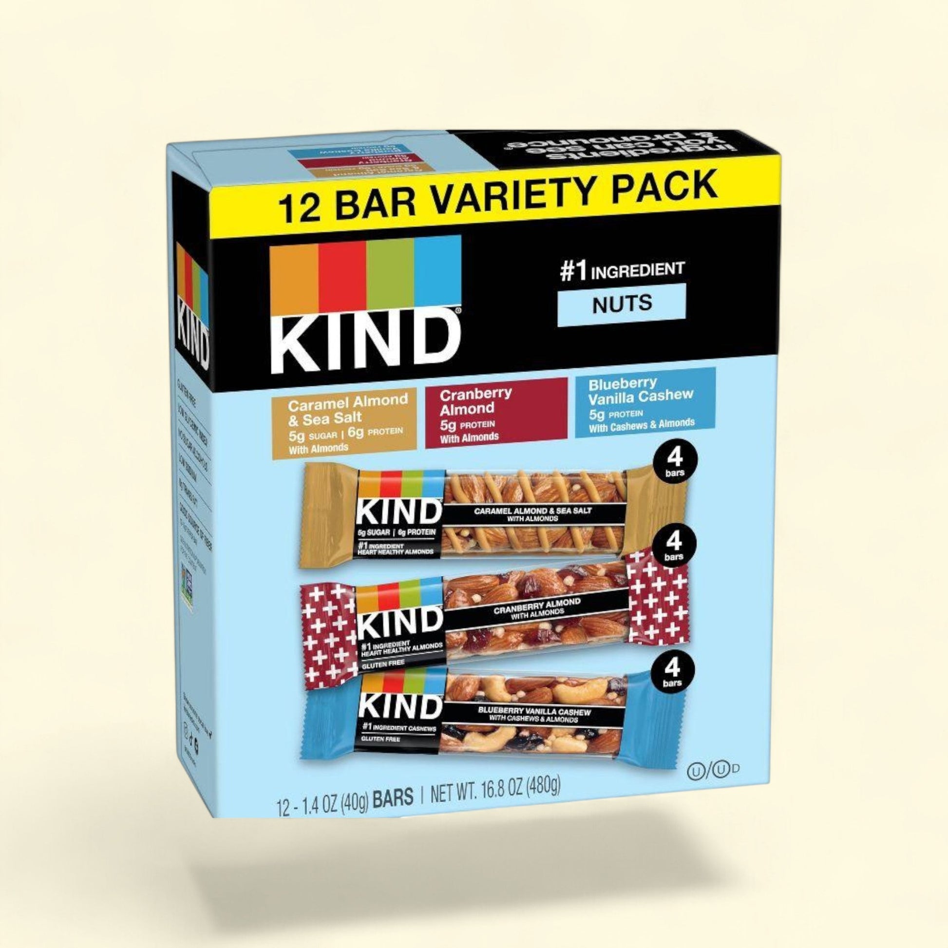 KIND Nutrition Bars Variety Pack, 12ct — authentic US product shipped worldwide by Treatspree