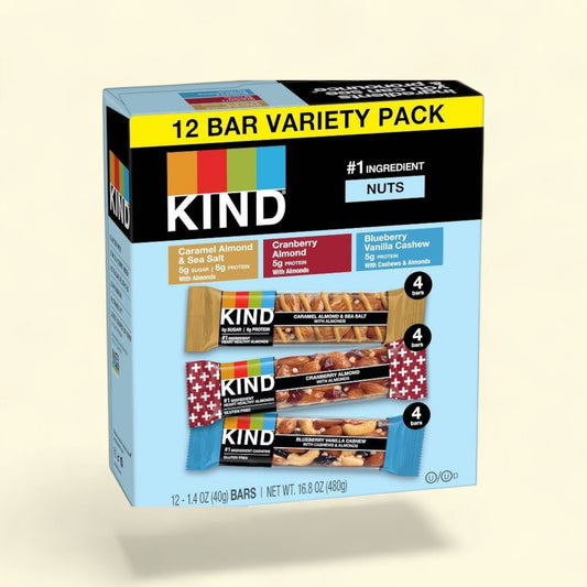 KIND Nutrition Bars Variety Pack, 12ct — authentic US product shipped worldwide by Treatspree