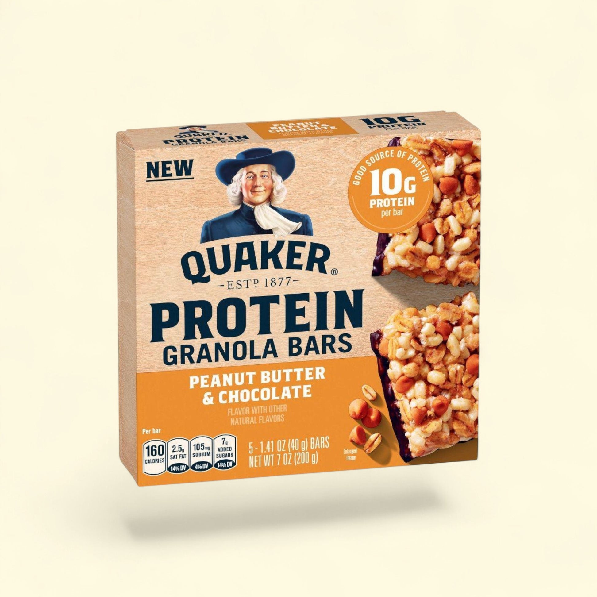 Quaker Chewy Protein Granola Bars, Peanut Butter & Chocolate, 7oz/5ct — authentic US product shipped worldwide by Treatspree