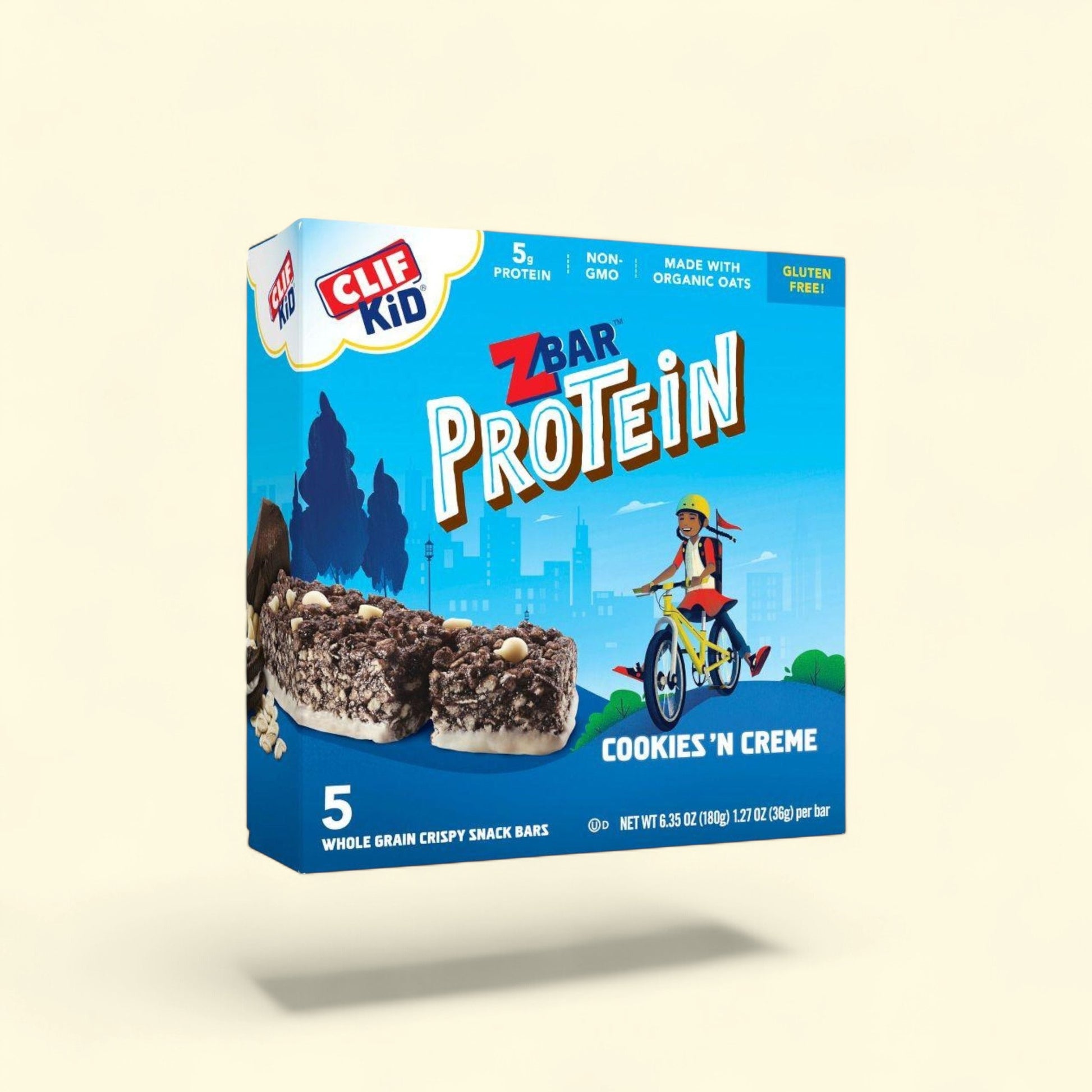 Clif Kid ZBAR Protein, Cookies 'N Crème, 5 pack — authentic US product shipped worldwide by Treatspree