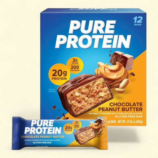Pure Protein Protein Bar, Chocolate Peanut Butter, 12ct