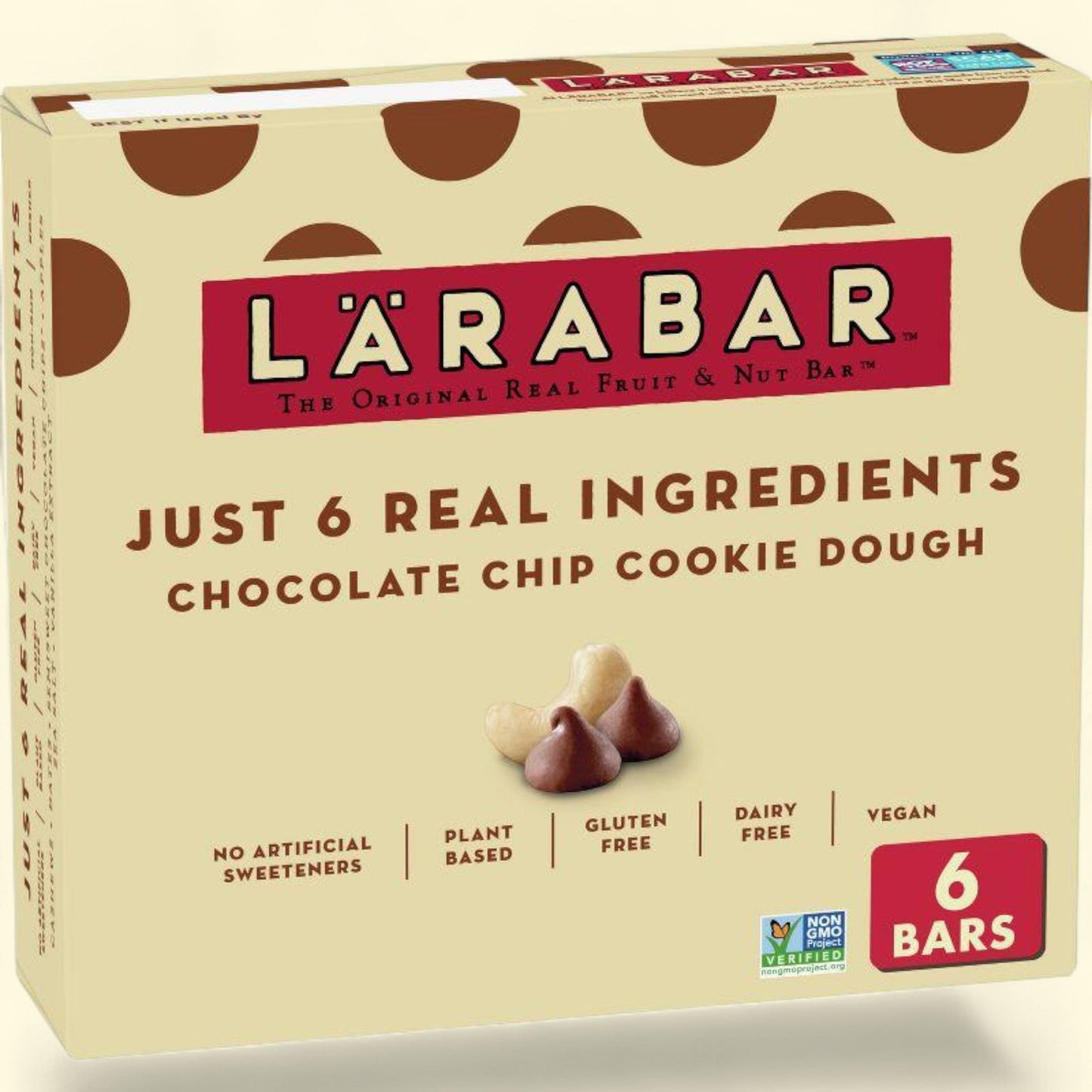 Larabar Chocolate Chip Cookie Dough Bar, 1.6 oz, 6 bars