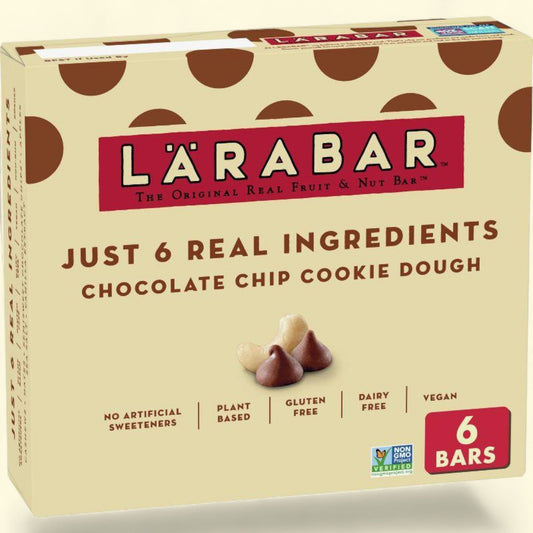 Larabar Chocolate Chip Cookie Dough Bar, 1.6 oz, 6 bars