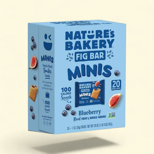 Nature's Bakery Blueberry Fig Bar MINIS, 20oz/20ct — authentic US product shipped worldwide by Treatspree