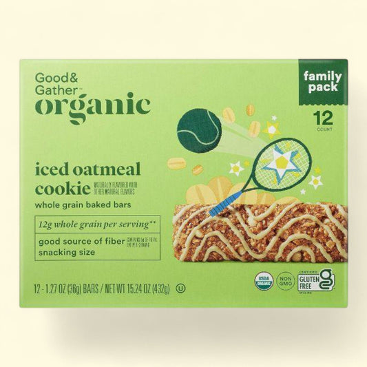 Good & Gatherâ?¢ Organic Iced Oatmeal Cookie Whole Grain Baked Bar, 15.25oz/12ct