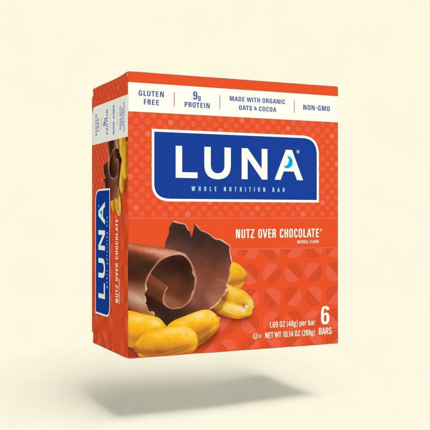 LUNA Nutrition Bars, Nutz Over Chocolate, 6ct/10.14oz — authentic US product shipped worldwide by Treatspree