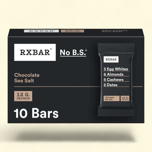 Barres protéinées RXBAR, chocolat et sel de mer, 518 g / 10 pièces