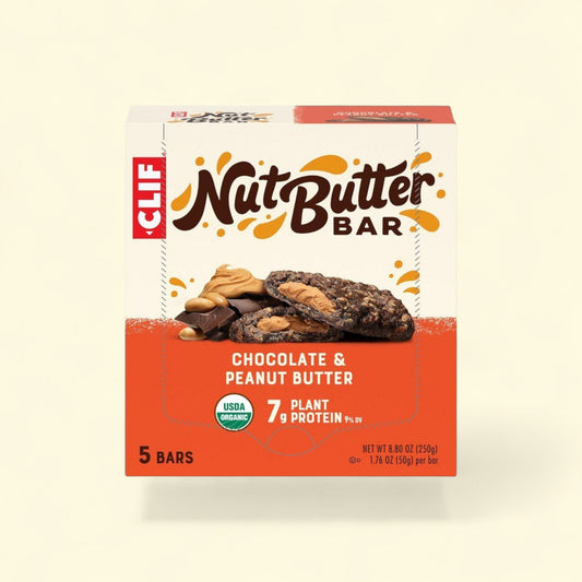 CLIF Nut Butter Bar, Chocolate Peanut Butter Energy Bars, 8.8oz/5ct — authentic US product shipped worldwide by Treatspree