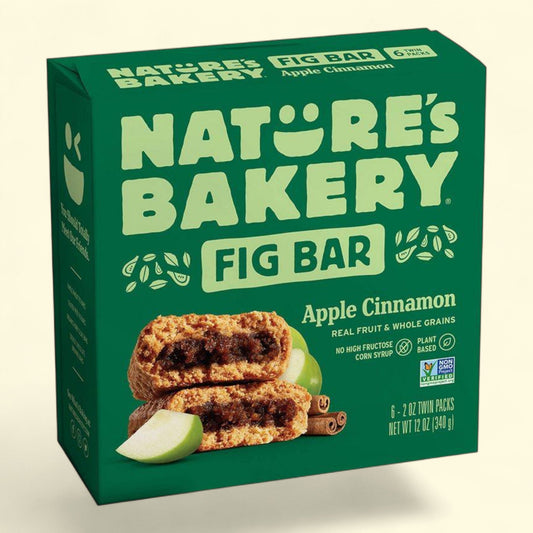 Nature's Bakery Fig Bar, Apple Cinnamon, 12oz/6ct