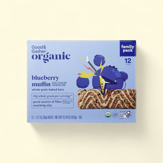 Good & Gather Organic Blueberry Muffin Whole Grain Baked Bar, 15.24... — authentic US product shipped worldwide by Treatspree