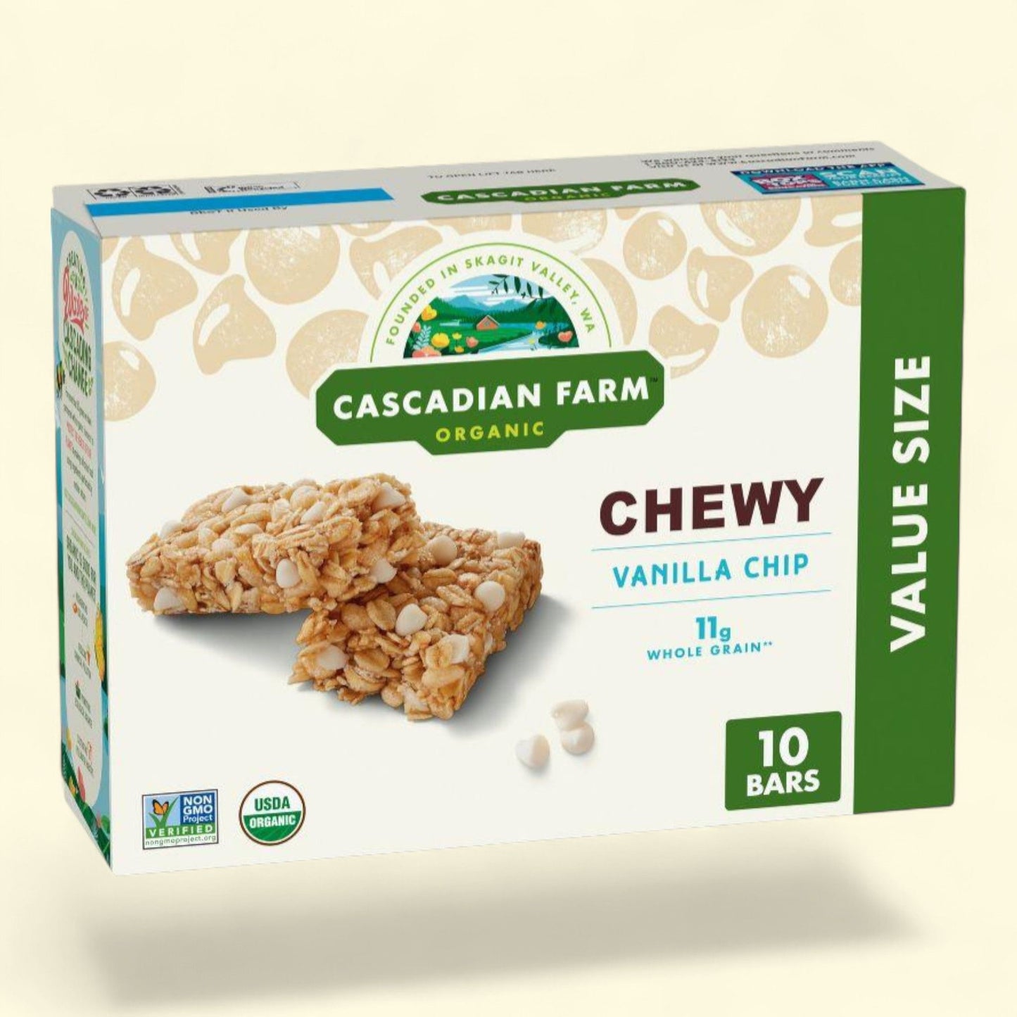 Cascadian Farm Organic Vanilla Chip Granola Bars, 10ct