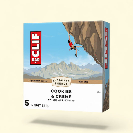 CLIF Bar, Cookies & Creme Flavor Energy Bars, 12oz/5ct — authentic US product shipped worldwide by Treatspree