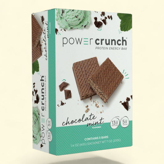 Power Crunch Chocolate Mint Wafer Protein Energy Bar, 5pk