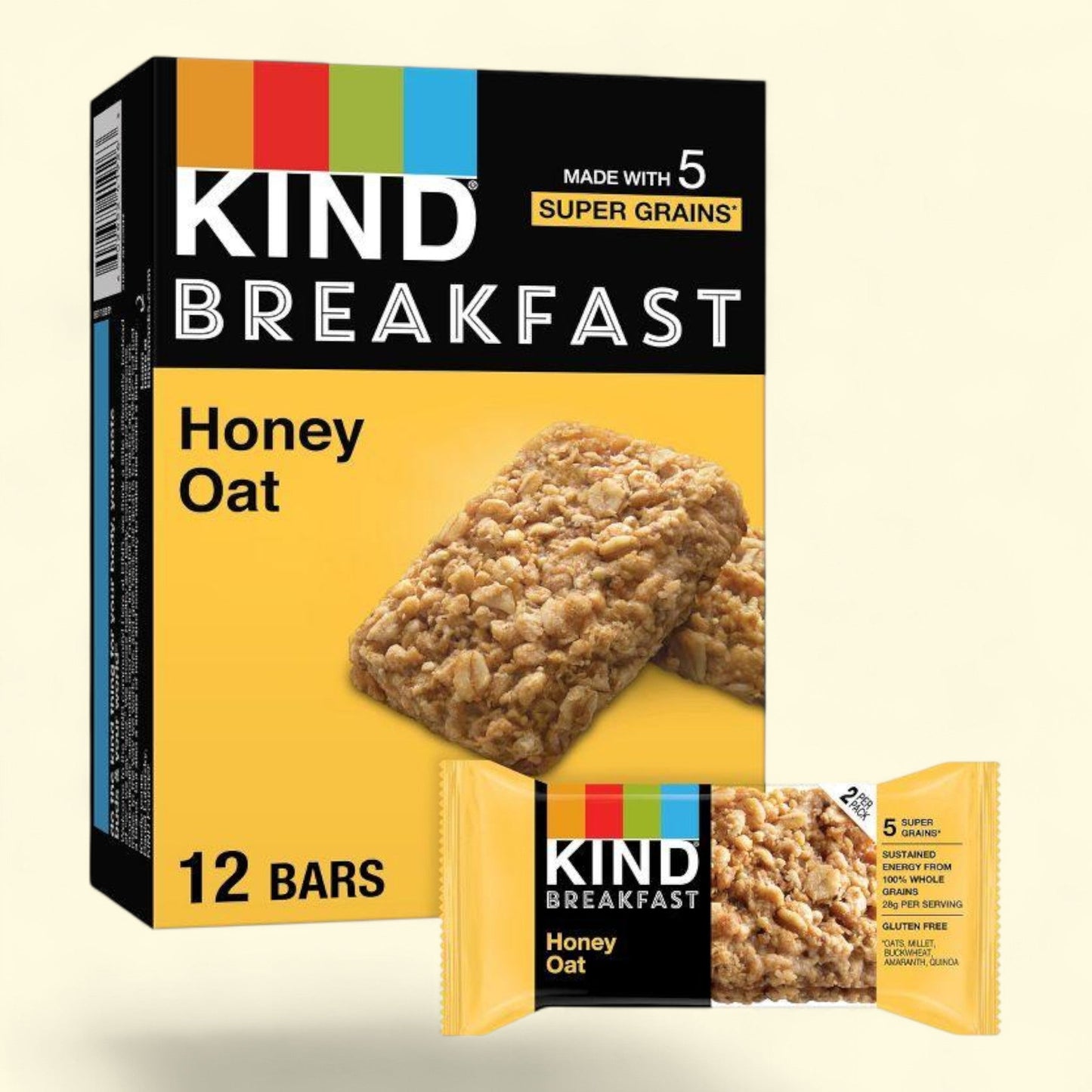 Kind Breakfast Honey Oat Bars, 10.58oz/6ct
