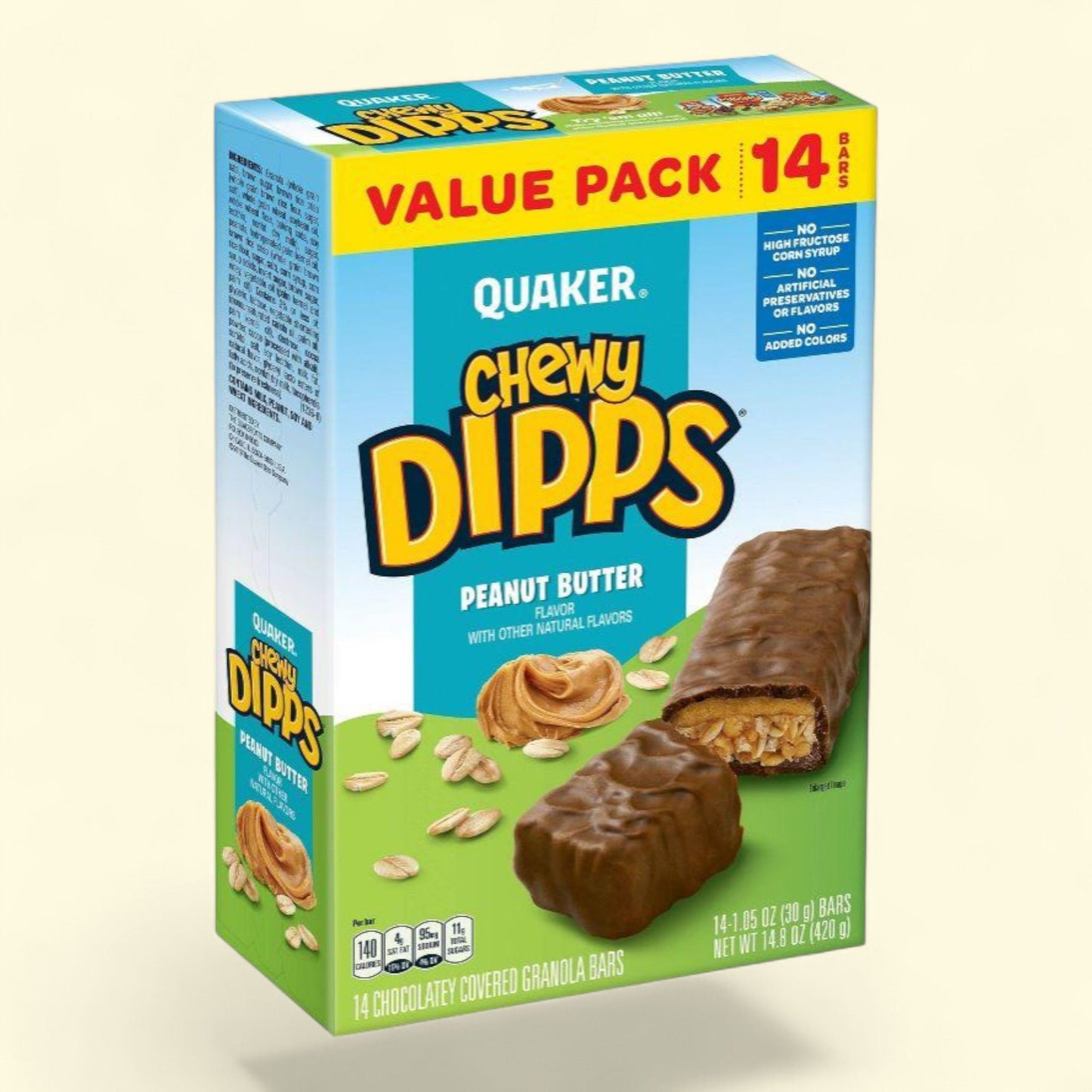 Quaker Chewy Dipps Peanut Butter Granola Bars, 14.8oz/14ct