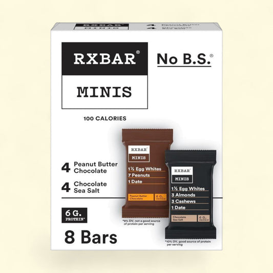 RXBAR Minis, chocolat au sel de mer et beurre de cacahuète, 208 g / 8 barres
