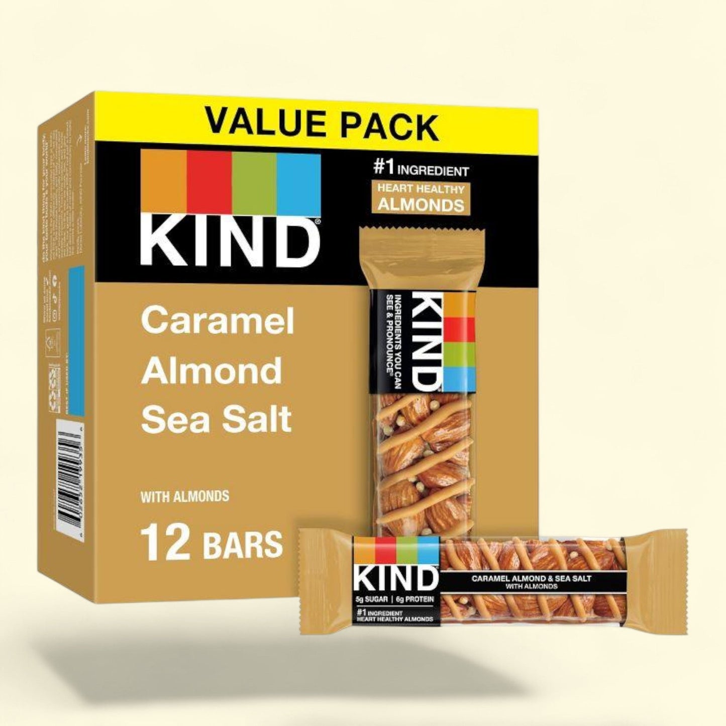 KIND Nut Bars Caramel Almond & Sea Salt 16.8oz/12ct