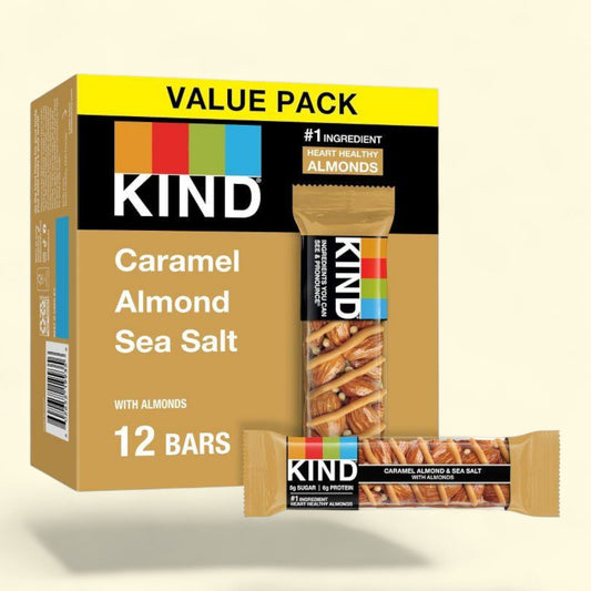 KIND Nut Bars Caramel Almond & Sea Salt 16.8oz/12ct