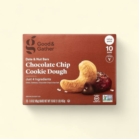 Good & Gather, Date and Nut Bars Chocolate Chip Cookie Dough, 16oz/... — authentic US product shipped worldwide by Treatspree