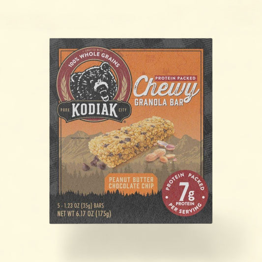 Kodiak Peanut Butter Chocolate Chip Granola Bars, 6.17oz/5ct — authentic US product shipped worldwide by Treatspree