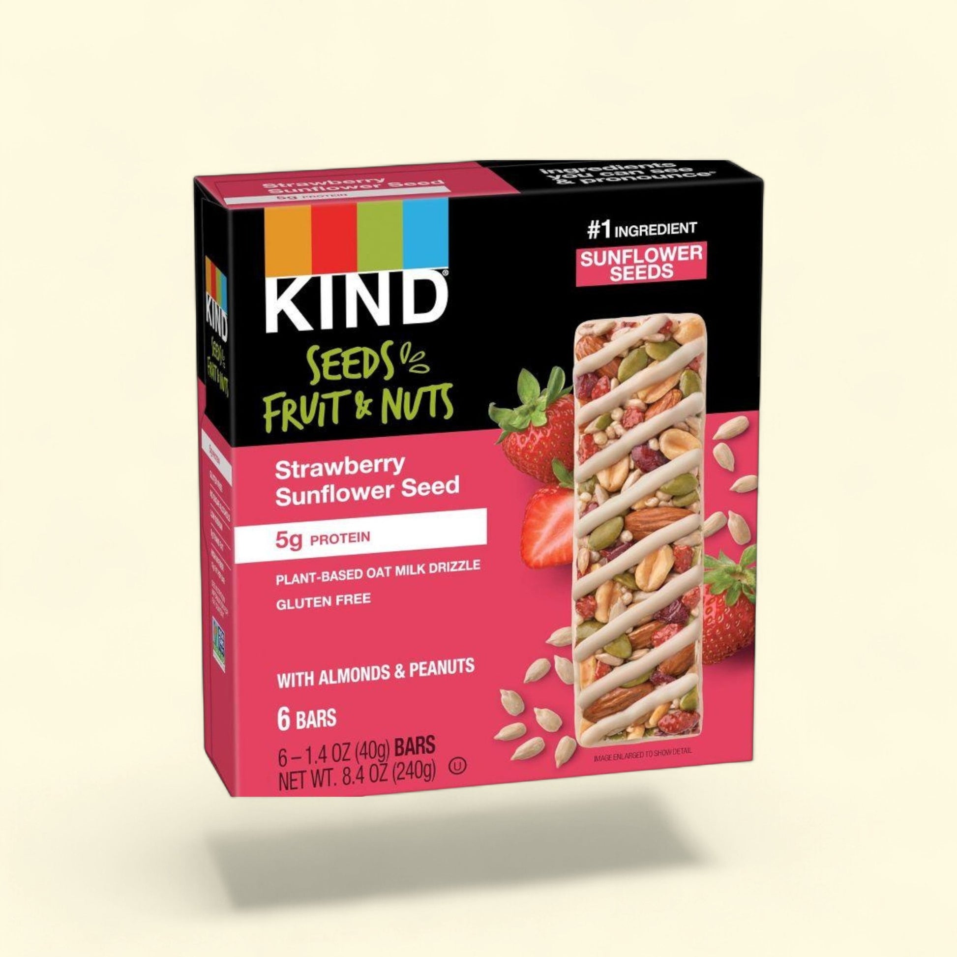 KIND Bars, Strawberry Sunflower Seed, 8.4oz/6ct — authentic US product shipped worldwide by Treatspree