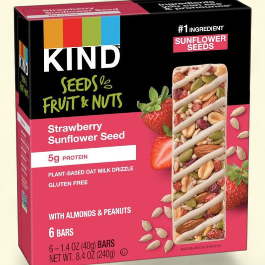 KIND Bars, Strawberry Sunflower Seed, 8.4oz/6ct