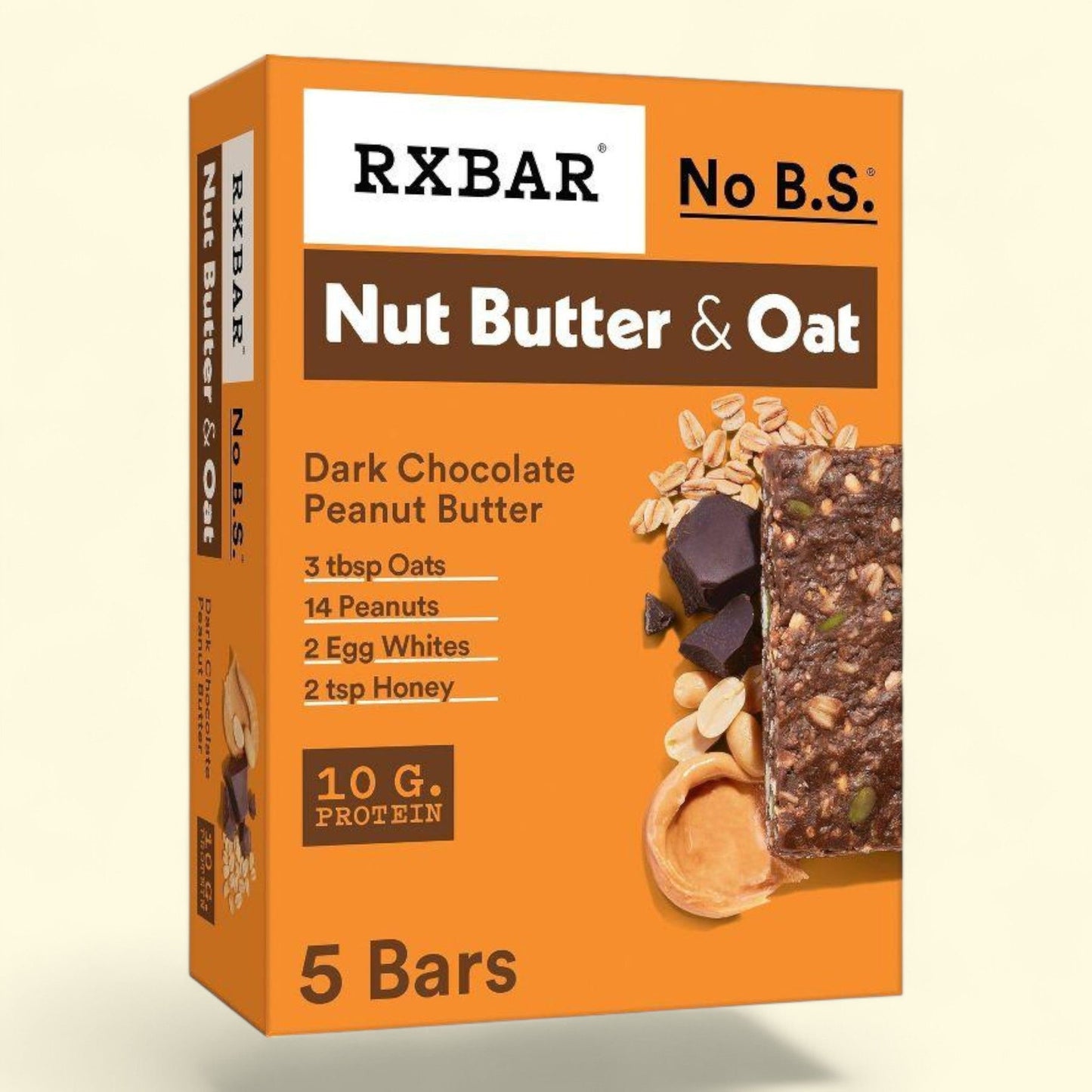 RXBAR Nut Butter & Oat Dark Chocolate Peanut Butter Protein Bars, 9.7oz/5ct