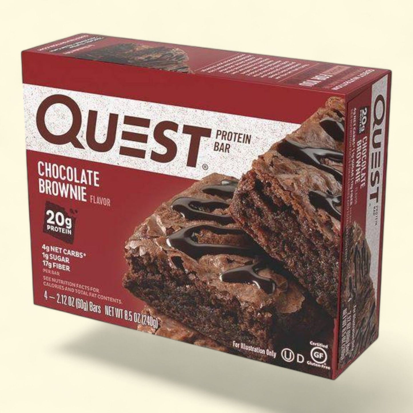 Quest Nutrition Protein Bar, Chocolate Brownie, 20g, 4 count