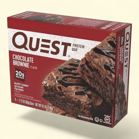 Quest Nutrition Protein Bar, Chocolate Brownie, 20g, 4 count