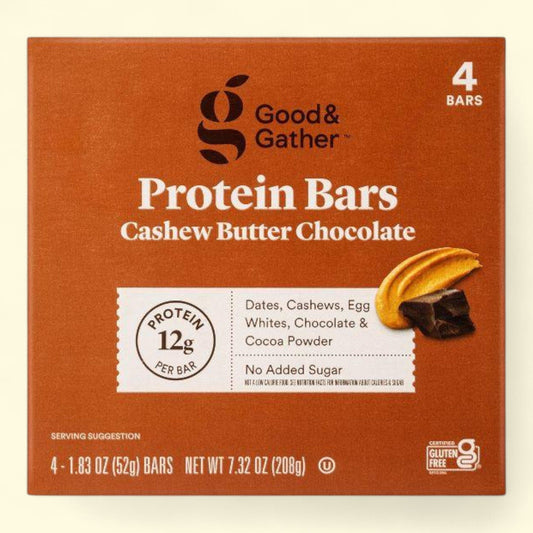 Good & Gather, Protein Bars Cashew Butter Chocolate, 7.33oz/4ct