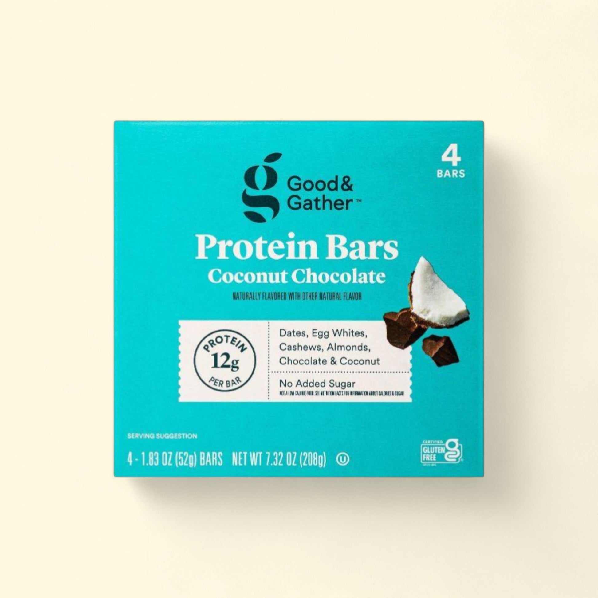 Good & Gather Protein Bars, Coconut Chocolate - 7.33oz/4ct — authentic US product shipped worldwide by Treatspree